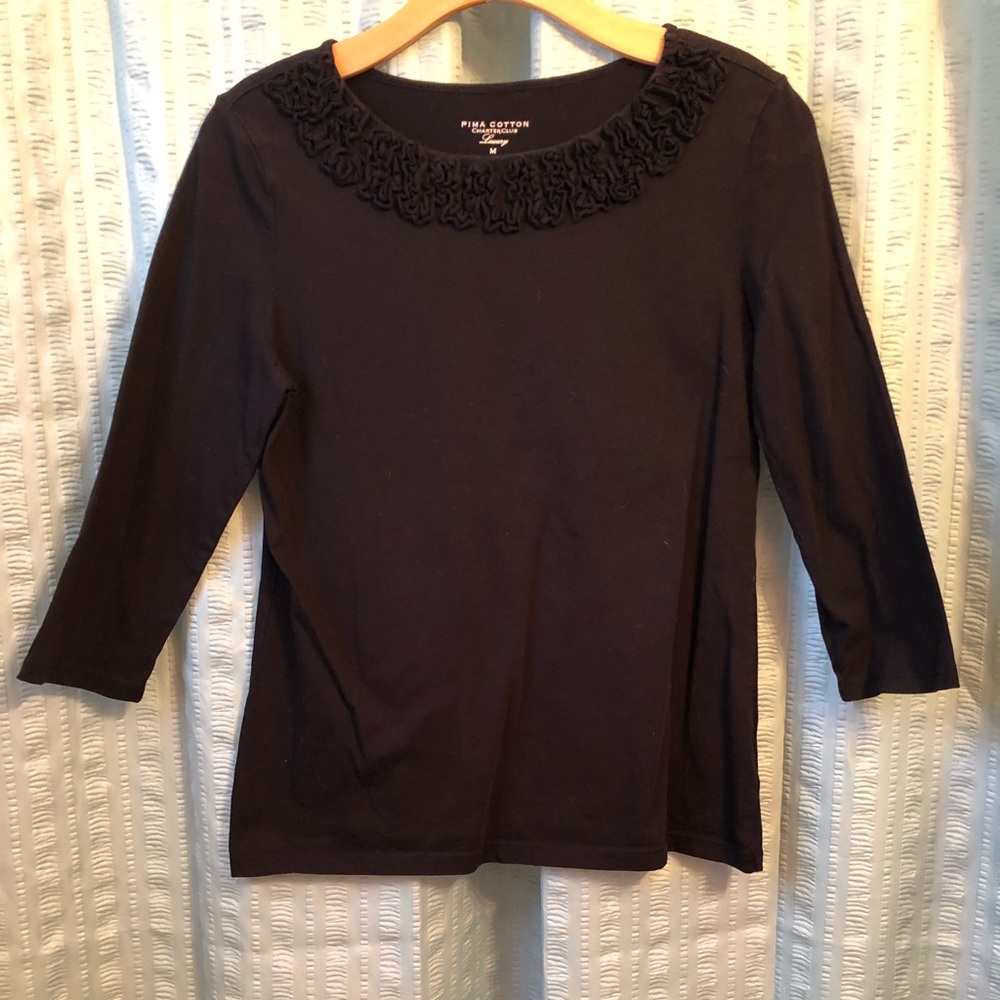 Charter Club Luxury 100% Pima Cotton Top Medium